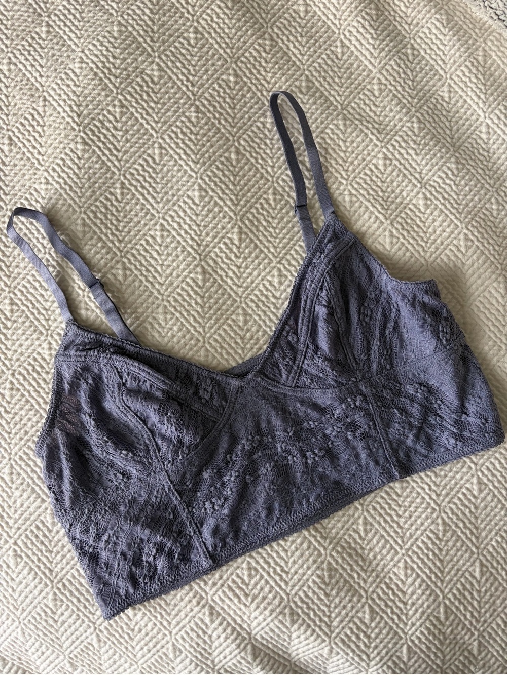 Intimately Free People Lace Cropped Bustier Bralette Lavender F715F151